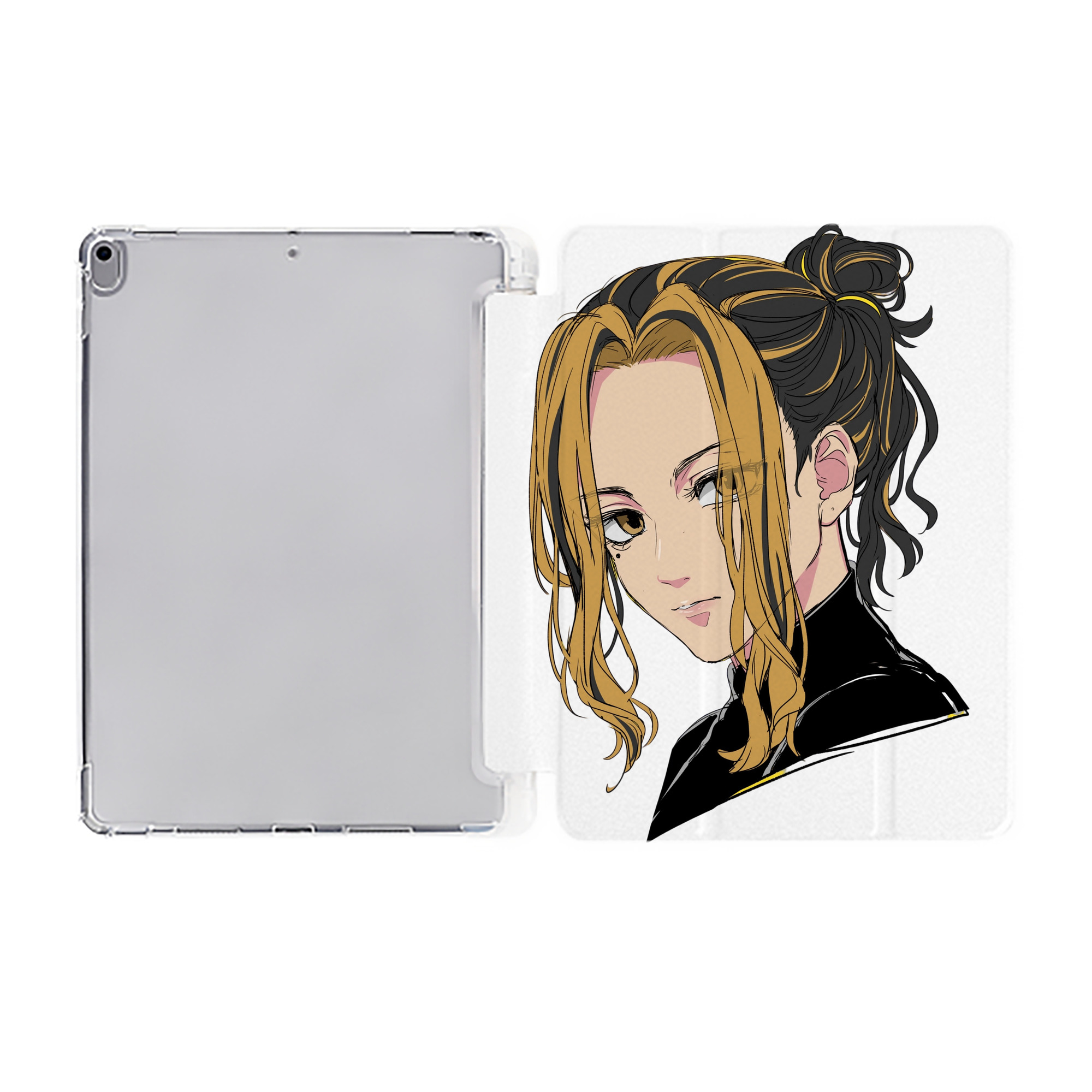 （画像用） 東京リベンジャーズ Tokyo Revengers IPad ケース ペン収納付き 三つ折りスタンド PUレザー×シリコン 対応機種9.5/10.5/10.9インチ